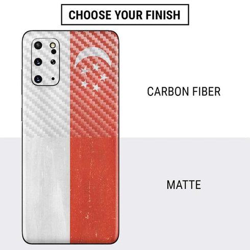 Singapore Flag Distressed Galaxy S20 Plus Skin